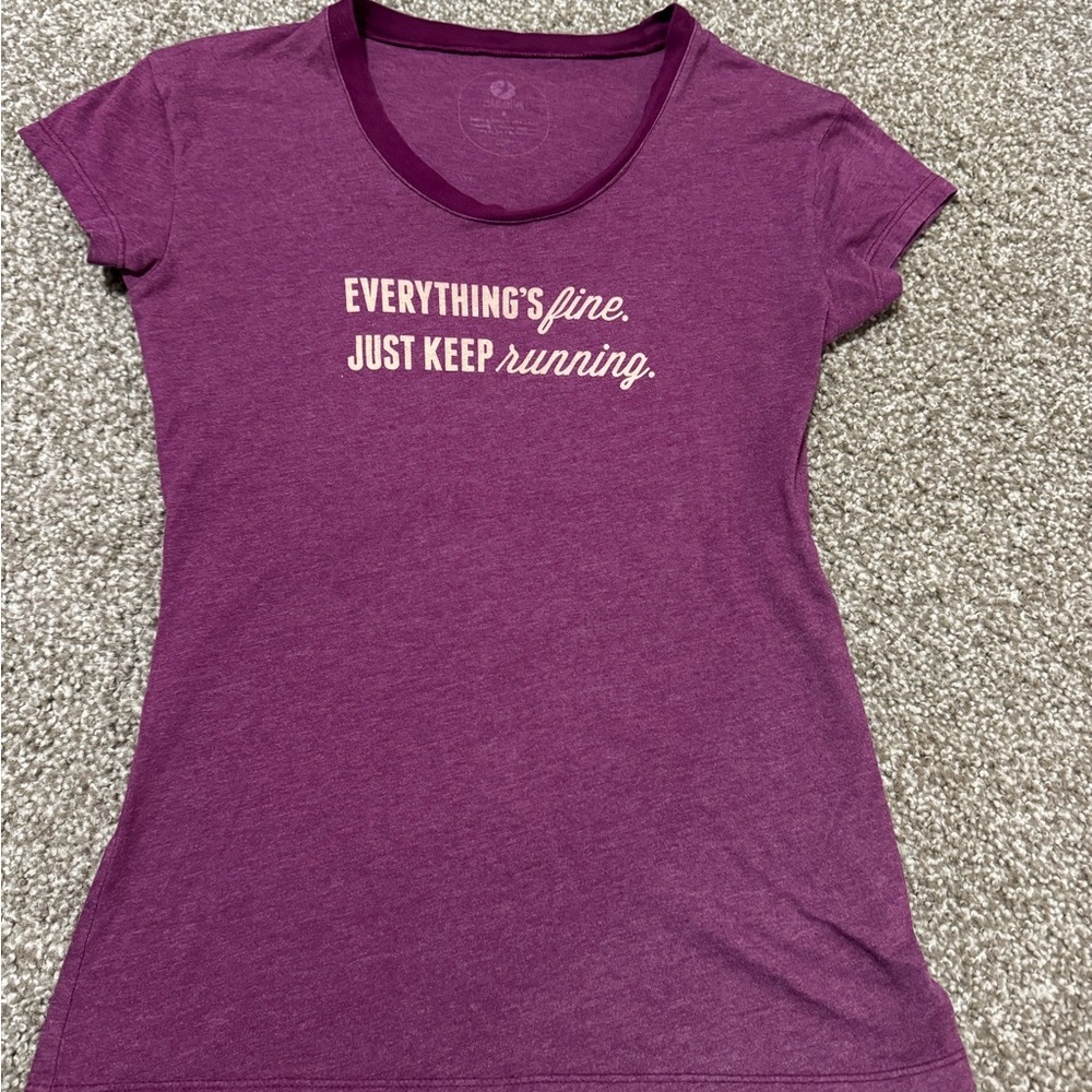Oiselle Purple Motivational Tee